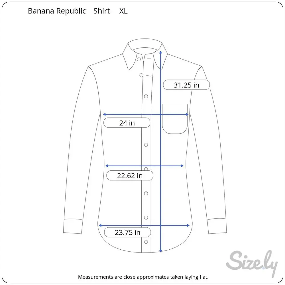 Banana Republic Mens Soft Wash Tailored Slim Fit Shirt Size XL Plaid Button Down